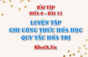 Bài tập luyện tập cách lập công thức hóa học, cách tính hóa trị của nguyên tố: Giải bài 1, 2, 3, 4 trang 41 SGK Hóa 8 bài 11
